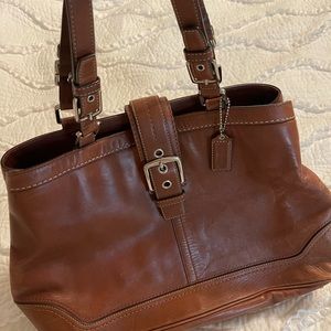 Rich Camel Authentic Coach Shoulder Bag